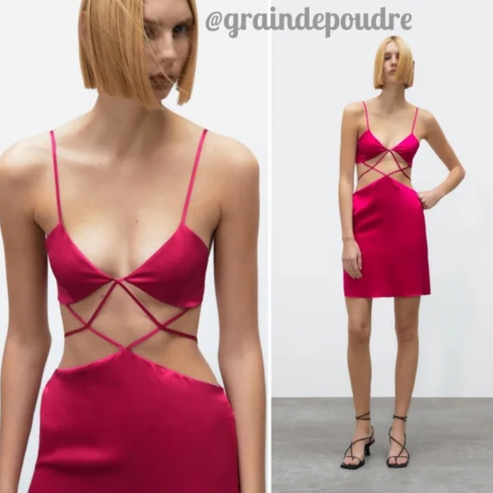🎀 50% OFF 🎀 {Zara} Silk Cut Out Chemise - Picture 6 of 12